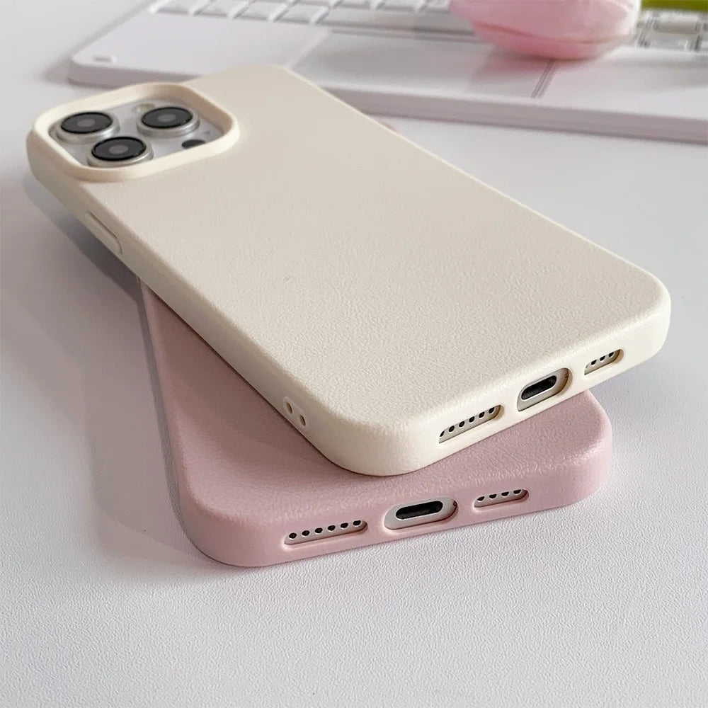 Leather Phone Case For iPhone 11 to 17 Pro Max – Shockproof Soft TPU | Anti-Scratch