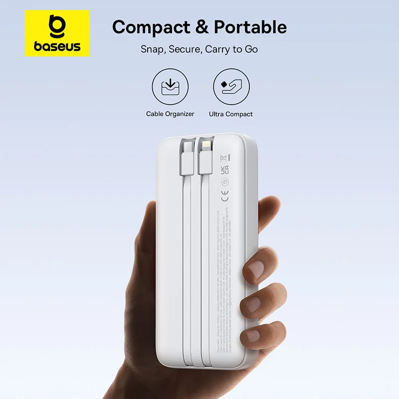 Baseus Power Bank 20000mAh Li-Polymer Battery Pack – 22.5W PD Fast Charging | LCD Display