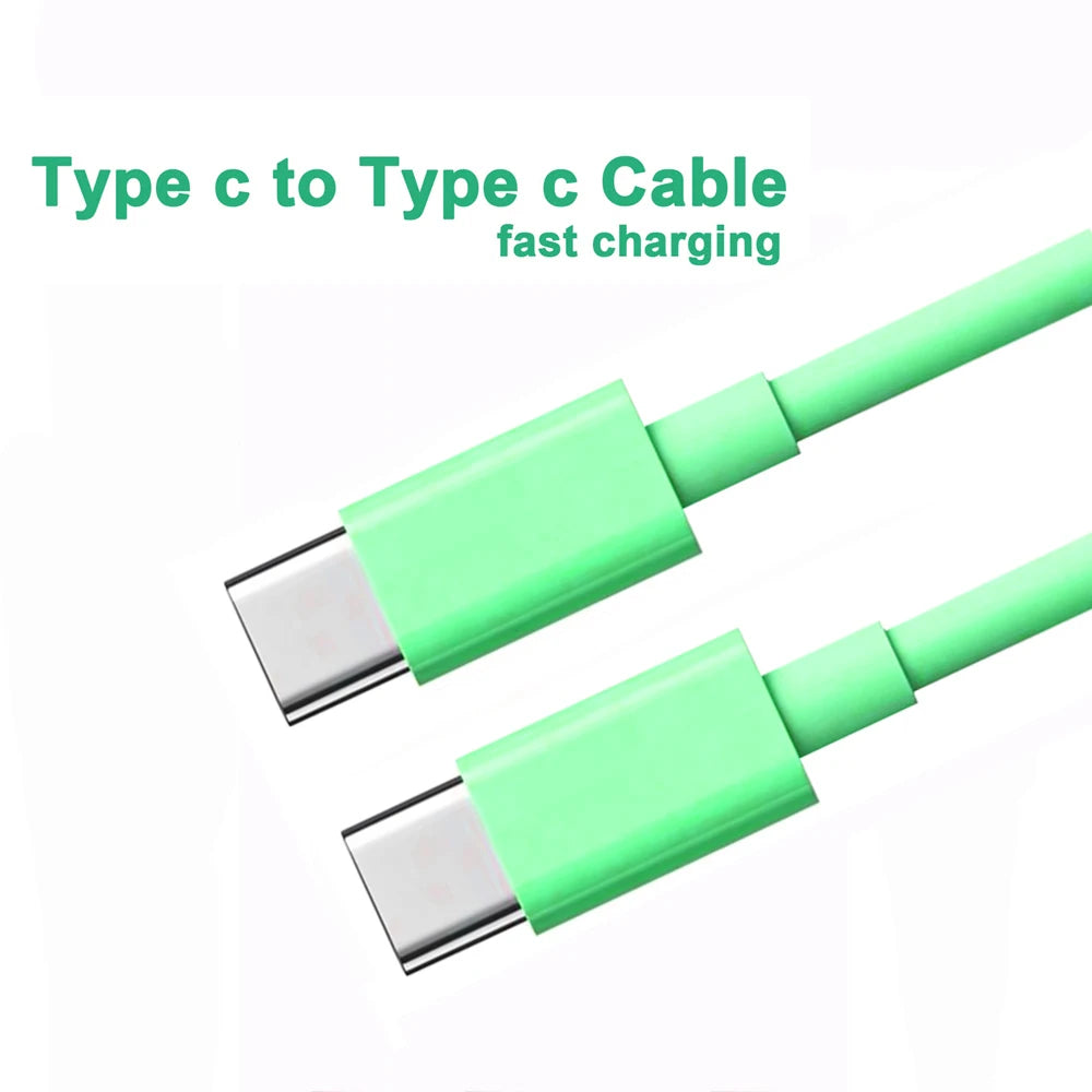 USB-C To USB-C Cable – 60W PD Fast Charge | High-Speed Data Transfer, Durable TPE Build