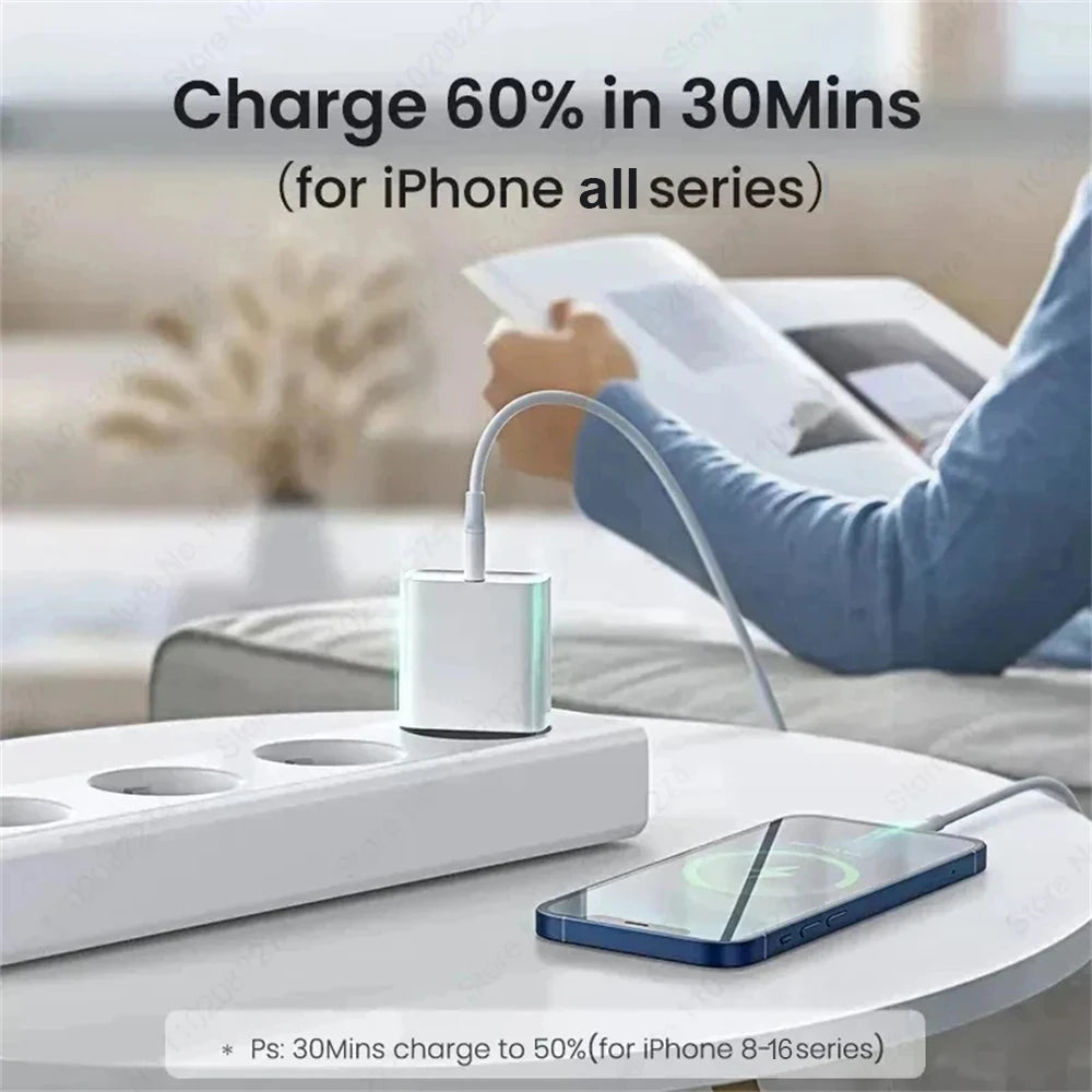 USB-C PD Charger – 40W Fast Charging | Portable Travel Power Adapter for iPhone