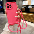 Phone Case For iPhone 14 13 15 Pro Max 12 11 X XS 8 Plus SE2022 – Crossbody Lanyard | Anti-Fingerprint