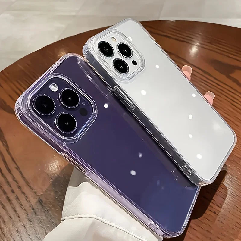 Ultra Thin Clear Acrylic Phone Case For iPhone 11 Pro Max To 17 Series – Shockproof | Anti-Fingerprint