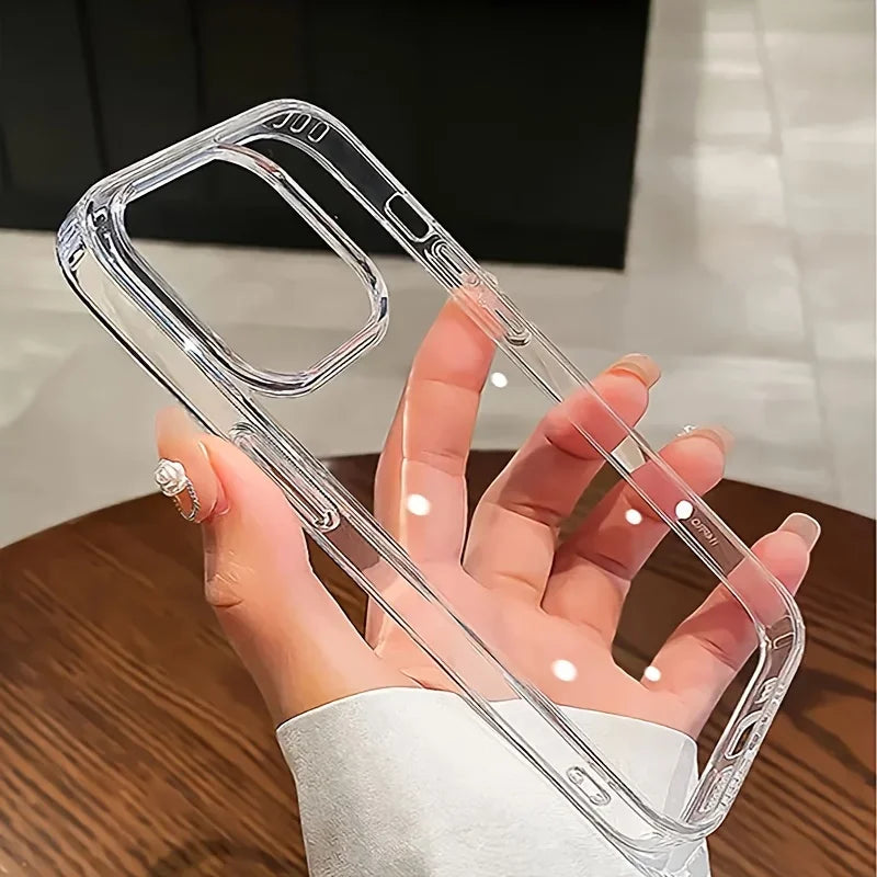 Ultra Thin Clear Acrylic Phone Case For iPhone 11 Pro Max To 17 Series – Shockproof | Anti-Fingerprint