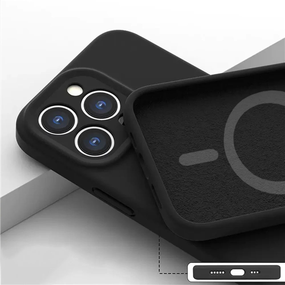 Magnetic Liquid Silicone Case – MagSafe Compatible | Camera Precise Cutout