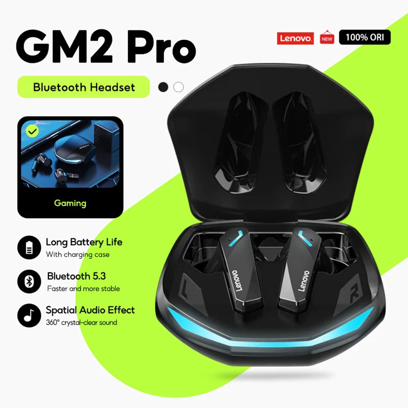 Lenovo GM2 Pro Bluetooth Headset for Gaming – Active Noise Cancellation | Bluetooth 5.3 Dual Mode