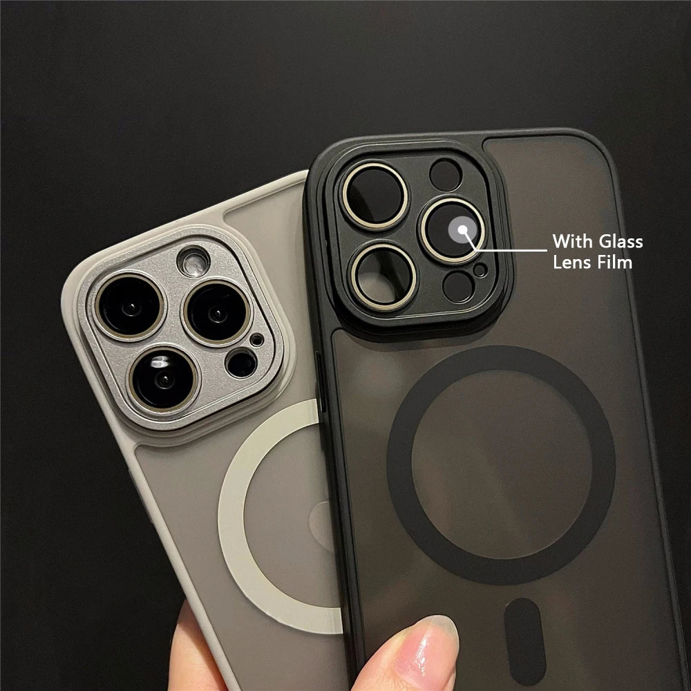 MagSafe Case – Luxury Matte Armor For iPhone 11–17 Pro Max | Shockproof, Anti-Fingerprint