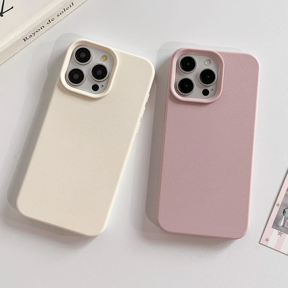 Leather Phone Case For iPhone 11 to 17 Pro Max – Shockproof Soft TPU | Anti-Scratch