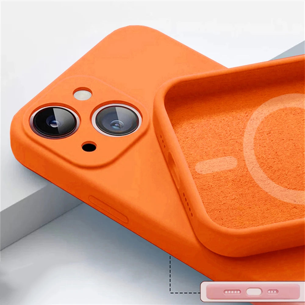 Magnetic Liquid Silicone Case – MagSafe Compatible | Camera Precise Cutout