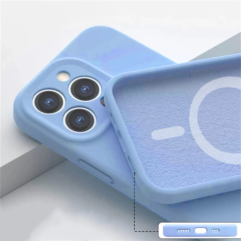 Magnetic Liquid Silicone Case – MagSafe Compatible | Camera Precise Cutout