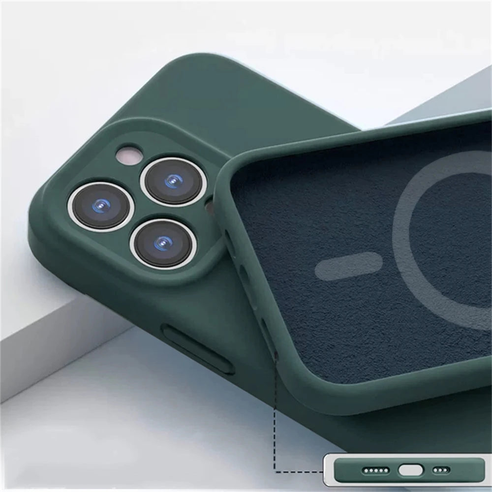 Magnetic Liquid Silicone Case – MagSafe Compatible | Camera Precise Cutout