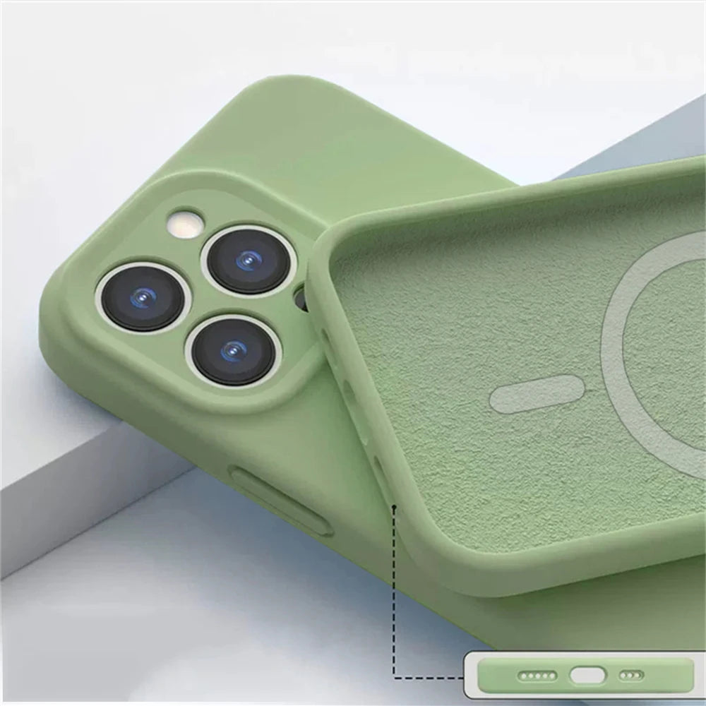 Magnetic Liquid Silicone Case – MagSafe Compatible | Camera Precise Cutout