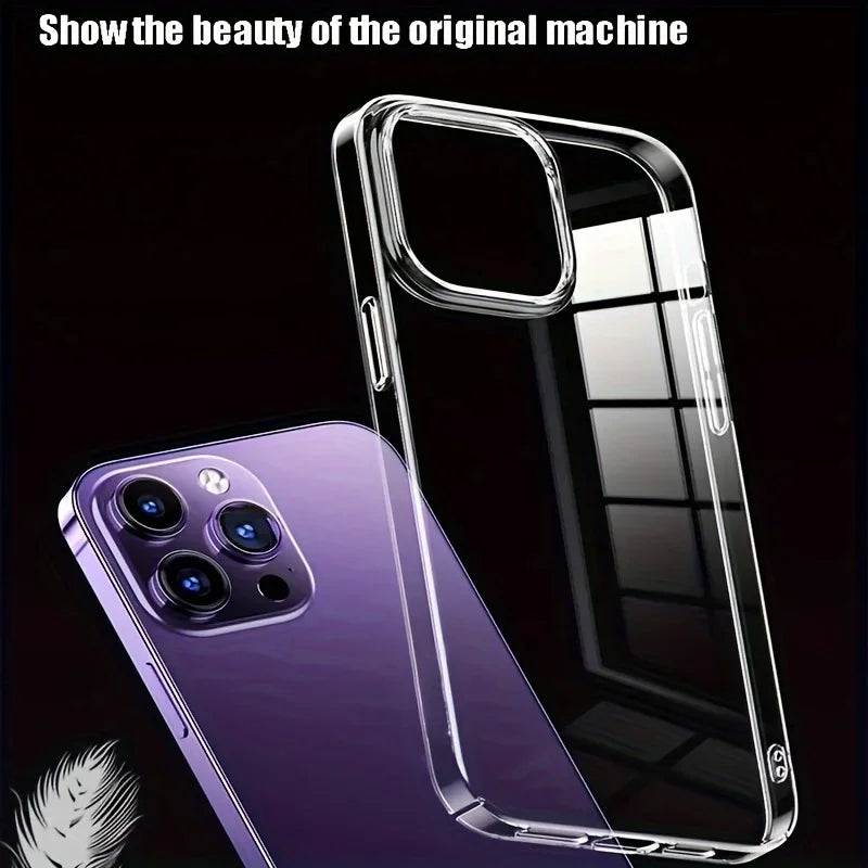 Ultra Thin Clear Acrylic Phone Case For iPhone 11 Pro Max To 17 Series – Shockproof | Anti-Fingerprint