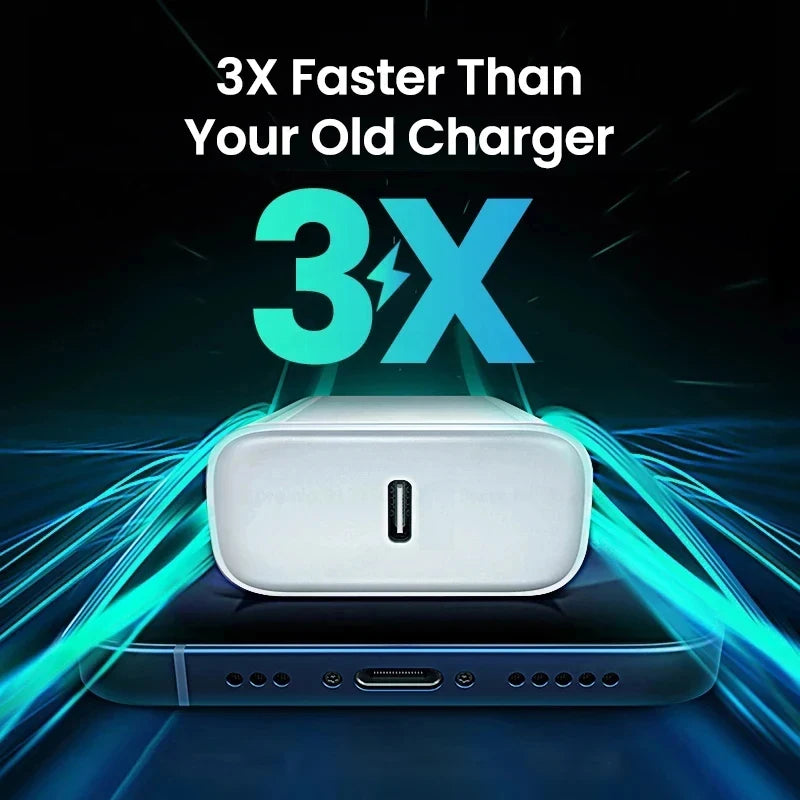 USB-C PD Charger – 40W Fast Charging | Portable Travel Power Adapter for iPhone