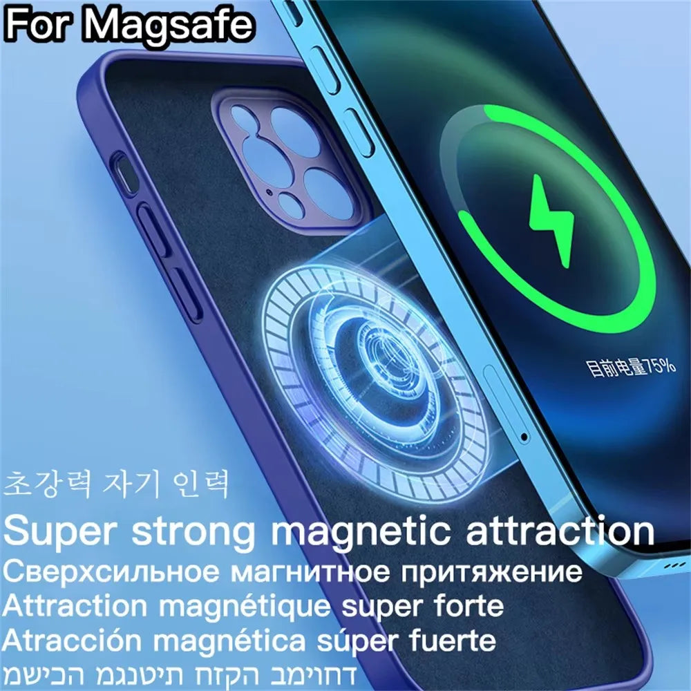 Magnetic Liquid Silicone Case – MagSafe Compatible | Camera Precise Cutout