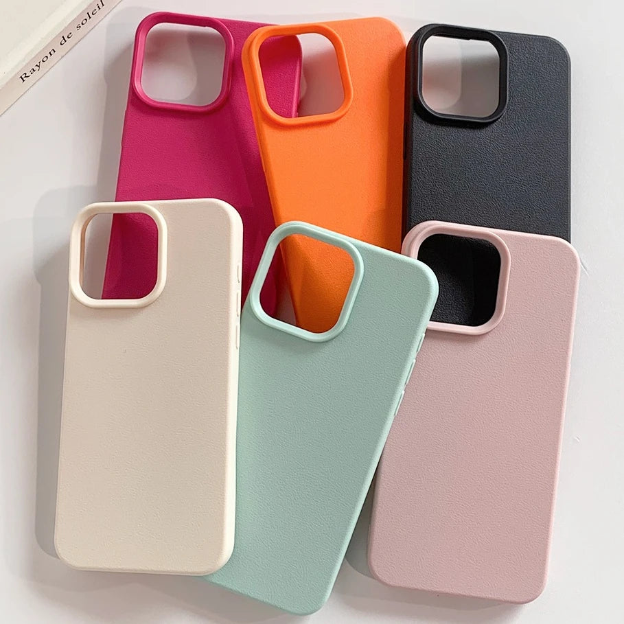 Leather Phone Case For iPhone 11 to 17 Pro Max – Shockproof Soft TPU | Anti-Scratch