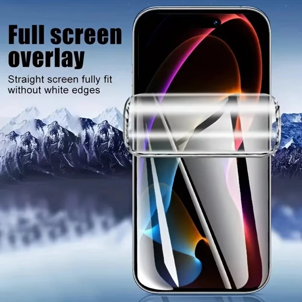 Hydrogel Front Screen Protector For iPhone 11 12 13 14 15 16 17 Pro Max – Anti-Fingerprint | HD Clarity