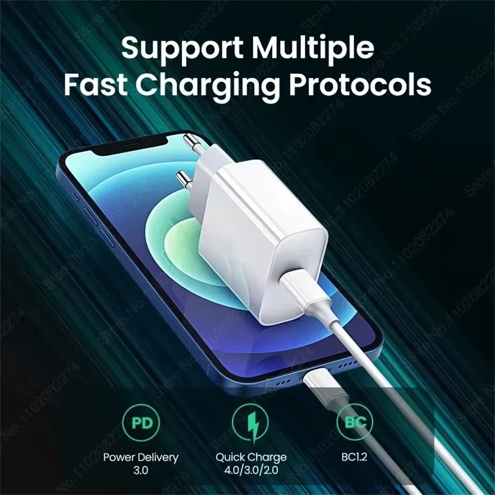 USB-C PD Charger – 40W Fast Charging | Portable Travel Power Adapter for iPhone