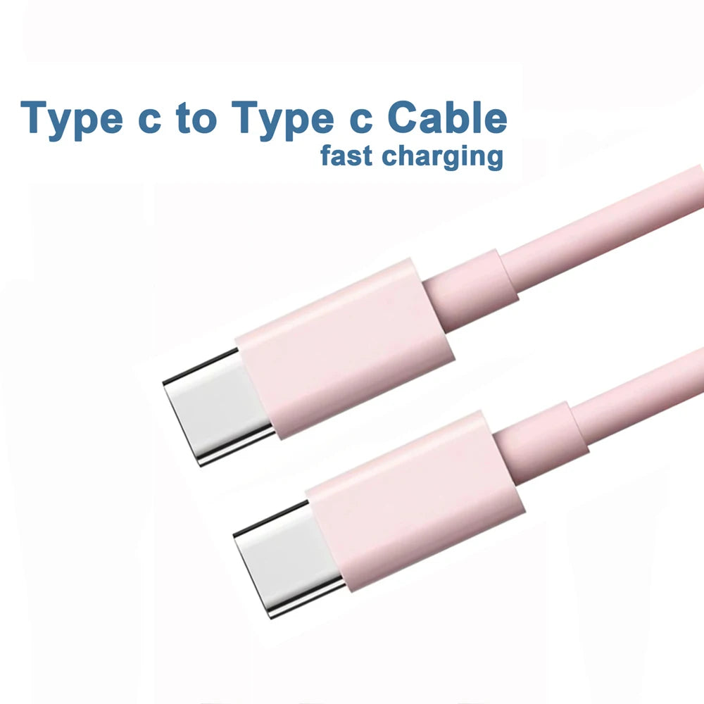 USB-C To USB-C Cable – 60W PD Fast Charge | High-Speed Data Transfer, Durable TPE Build