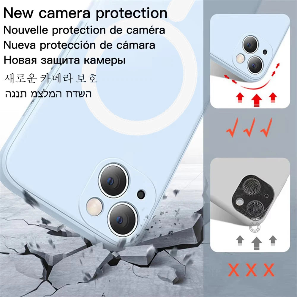 Magnetic Liquid Silicone Case – MagSafe Compatible | Camera Precise Cutout
